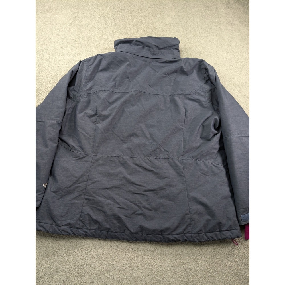 Columbia Omni-Heat Omni-Tech Winter Jacket Womens 3X Gray Pink Ski Coat - Picture 3 of 12